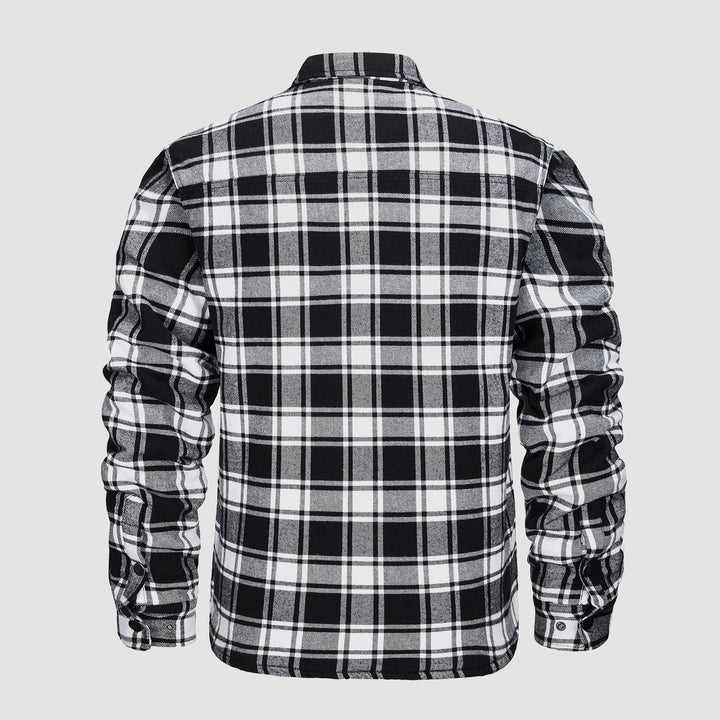Herren Flanell Overshirt – Schwarz-Weiß | Zeitlos, warm & stylisch