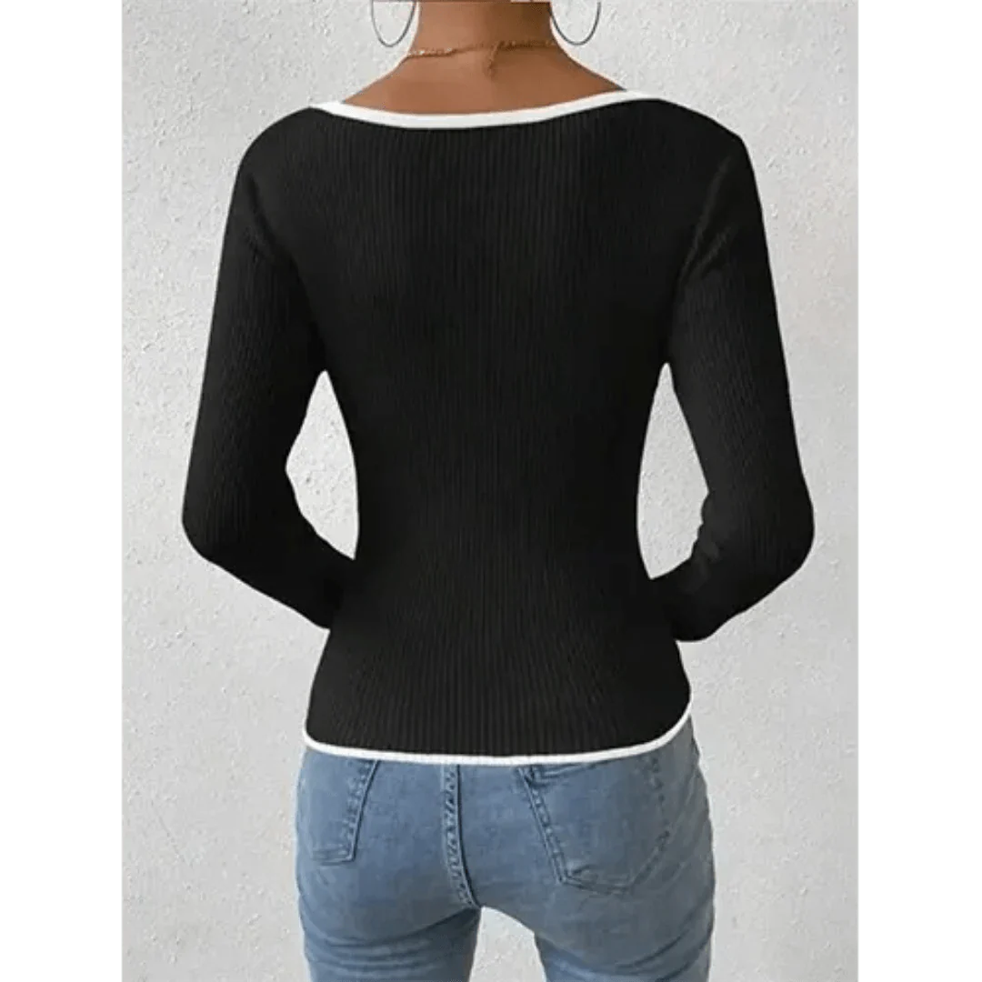 Damen Rippstrickshirt – Elegant & Figurbetont