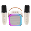 Mini Karaoke - Tragbare Karaoke-Maschine mit LED-Licht & kabellosen Mikrofonen