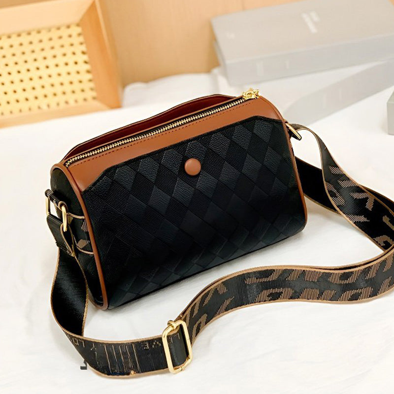 Das perfekte Geschenk für sie – Elegante 3-lagige Umhängetasche mit stilvollem Rautenmuster!