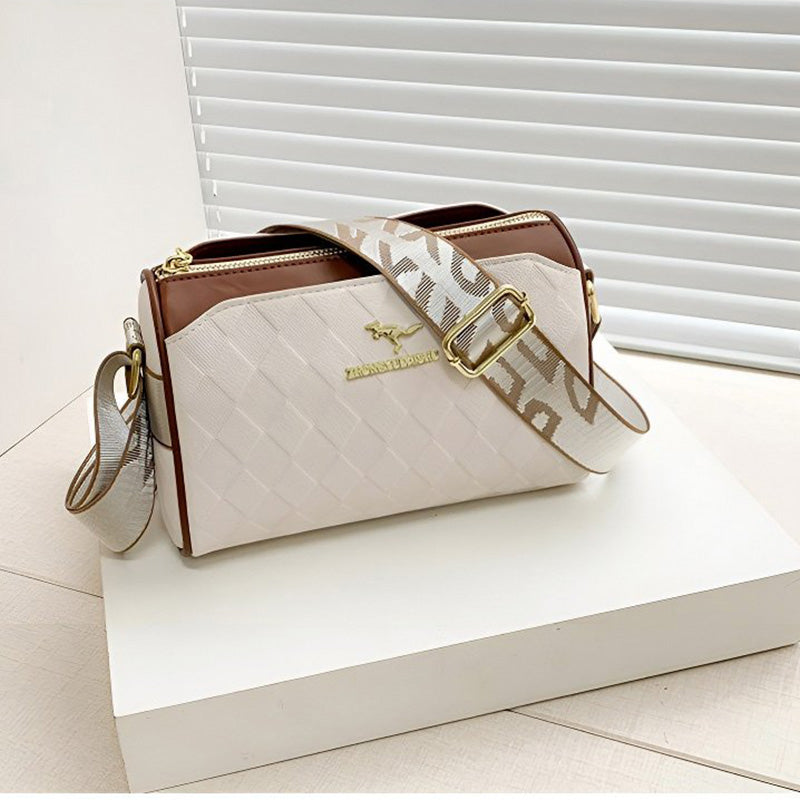 Das perfekte Geschenk für sie – Elegante 3-lagige Umhängetasche mit stilvollem Rautenmuster!